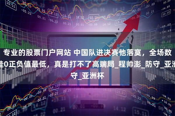 专业的股票门户网站 中国队进决赛他落寞,全场数据挂0正负值最低,真是打不了高端局_程帅澎_防守_亚洲杯